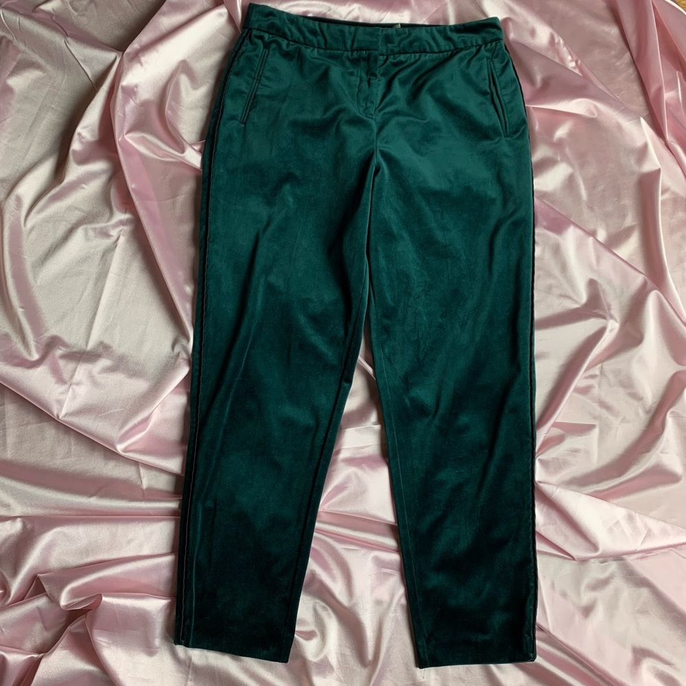 ASOS Tuxedo Velvet Cropped Ankle Pants size 8